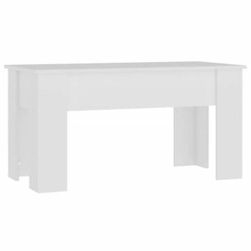 Modern White Coffee Table - 101x49x52 cm | HipoMarket UK