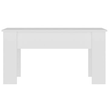 Modern White Coffee Table - 101x49x52 cm | HipoMarket UK