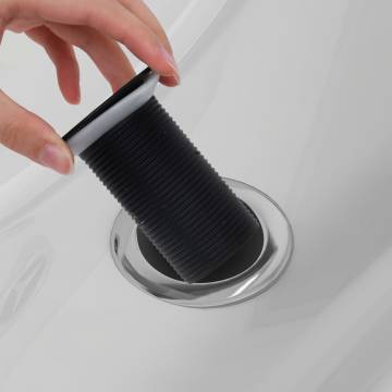 Push Drain without Overflow Function - Black 6.4x6.4x9.1 cm