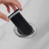 Push Drain without Overflow Function - Black 6.4x6.4x9.1 cm