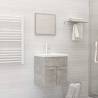 2 Piece Bathroom Furniture Set Concrete Grey Engineered Wood Colour concrete grey Number of 1 