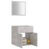 Stylish 2 Piece Bathroom Furniture Set - Concrete Grey