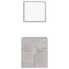 Stylish 2 Piece Bathroom Furniture Set - Concrete Grey