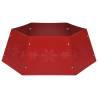 Red Christmas Tree Skirt Ø68x25 cm - Holiday Charm