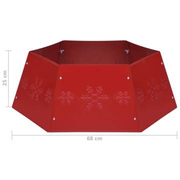 Red Christmas Tree Skirt Ø68x25 cm - Holiday Charm