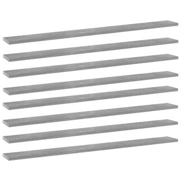 Concrete Grey Bookshelf Boards - 8 pcs | Hipomarket UK