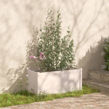 Buy Garden Planter White 100x50 cm | Solid Pinewood