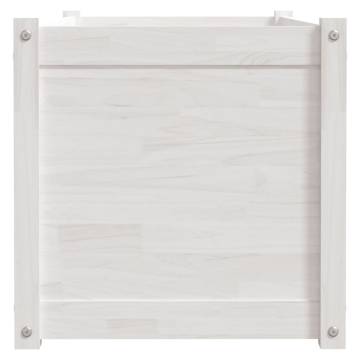 Buy Garden Planter White 100x50 cm | Solid Pinewood