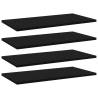 Bookshelf Boards 4 pcs Black 60x30x1.5 cm Engineered Wood Colour black Size 60 x 30 x 1.5 cm Quantity in Package 4 