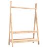 Solid Wood Pine Clothes Rack - 100x45.5x150 cm | Hipomarket