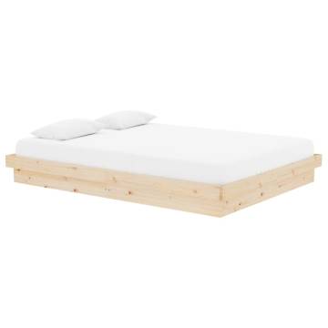 Solid Wood Bed Frame 135x190 cm Double | HipoMarket