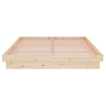 Solid Wood Bed Frame 135x190 cm Double | HipoMarket