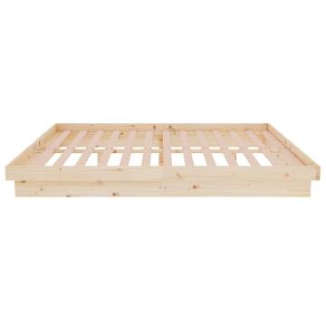 Solid Wood Bed Frame 135x190 cm Double | HipoMarket