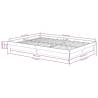 Solid Wood Bed Frame 135x190 cm Double | HipoMarket