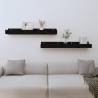 Wall Shelves 2 pcs Black 80x12x9 cm Solid Wood Pine Colour black Size 80 x 12 x 9 cm Quantity in Package 1 Number of Pieces 