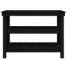 Work Bench Black 110.5x50x80 cm | Solid Wood Pine Furniture