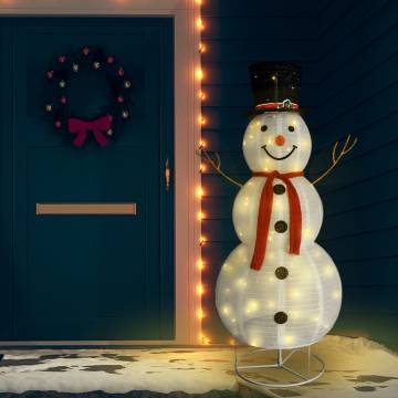 Decorative Christmas Snowman Figure - LED 180cm Luxury Fabric