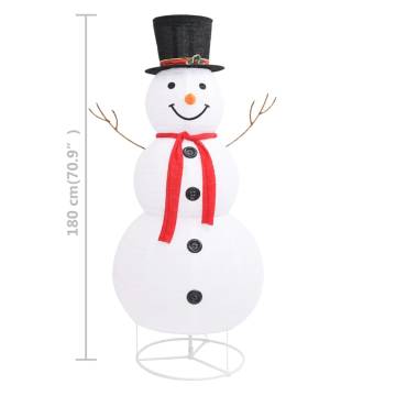 Decorative Christmas Snowman Figure - LED 180cm Luxury Fabric