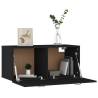 Elegant Wall Cabinet Black 80x35 cm - Premium Engineered Wood