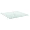 Table Top White 50x50 cm - Marble Design Tempered Glass