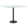 Table Top White 50x50 cm - Marble Design Tempered Glass