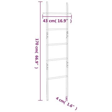 Towel Ladder 170 cm Solid Wood Walnut - Stylish & Functional