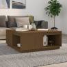 Coffee Table Honey Brown 100x101x40.5 cm Solid Wood Pine Colour honey brown Size 100 x 101 x 40.5 cm Quantity in Package 1 