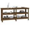 Honey Brown Solid Wood Pine Work Bench - 181x50x80 cm