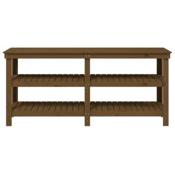 Honey Brown Solid Wood Pine Work Bench - 181x50x80 cm