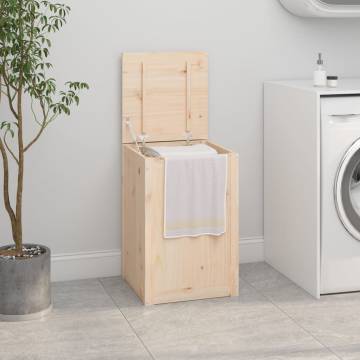 Laundry Box 44x44x66 cm | Solid Wood Pine - Hipomarket