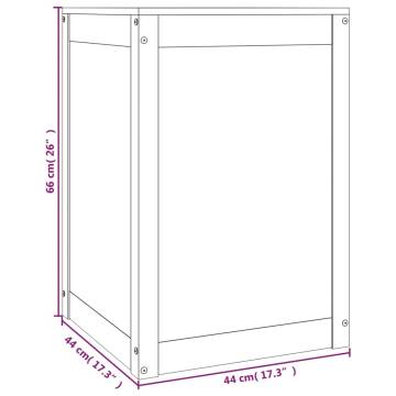 Laundry Box 44x44x66 cm | Solid Wood Pine - Hipomarket