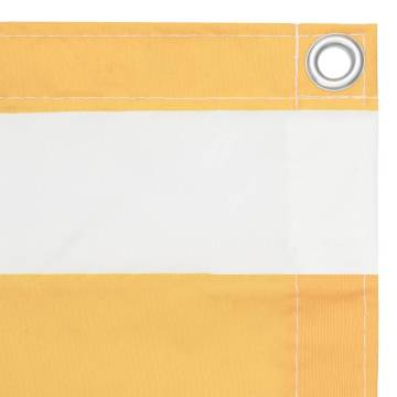 Balcony Screen White & Yellow 75x600 cm | Waterproof Oxford Fabric