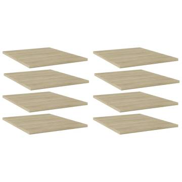 Bookshelf Boards 8 pcs Sonoma Oak | Engineered Wood Storage