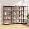 5-Layer Shelves 3 pcs Anthracite Steel&Engineered Wood Colour anthracite Size 90 x 40 x 180 cm Quantity in Package 3 Amount 