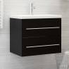 Sink Cabinet Black 60x38.5x48 cm Engineered Wood Colour black Size 60 x 38.5 x 48 cm Number of 1 Number of Pieces 