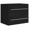 Sink Cabinet Black - 60x38.5x48 cm Engineered Wood | HipoMarket