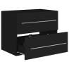 Sink Cabinet Black - 60x38.5x48 cm Engineered Wood | HipoMarket