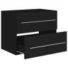 Sink Cabinet Black - 60x38.5x48 cm Engineered Wood | HipoMarket