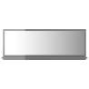 High Gloss Grey Bathroom Mirror - 100x10.5x37 cm | HipoMarket