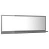 High Gloss Grey Bathroom Mirror - 100x10.5x37 cm | HipoMarket