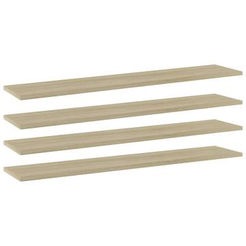 Bookshelf Boards 4 pcs Sonoma Oak - Quality Engineered Wood