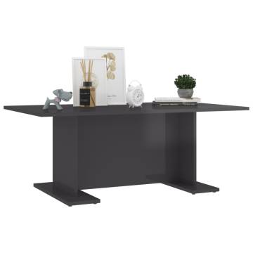 Modern High Gloss Grey Coffee Table | HipoMarket UK