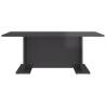 Modern High Gloss Grey Coffee Table | HipoMarket UK