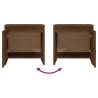 Stylish Brown Oak Bedside Cabinets - Set of 2 | HipoMarket