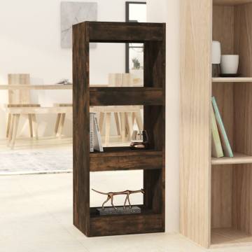 Book Cabinet Room Divider Smoked Oak | Stylish Storage Solution