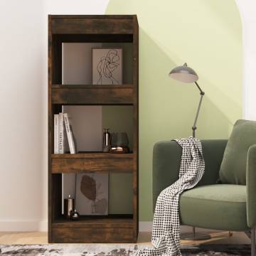 Book Cabinet Room Divider Smoked Oak | Stylish Storage Solution