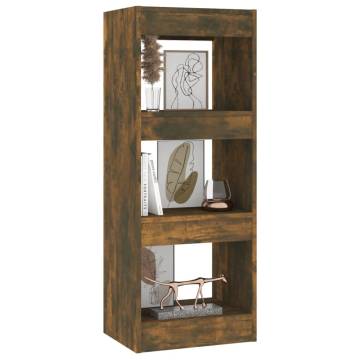 Book Cabinet Room Divider Smoked Oak | Stylish Storage Solution