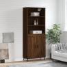 Highboard Brown Oak 69.5x34x180 cm Engineered Wood Colour brown oak Quantity in Package 1 Model 2 wood doors 