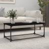 Coffee Table Black 102x50x40 cm Engineered Wood and Iron Colour black Quantity in Package 1 Length 102 cm 