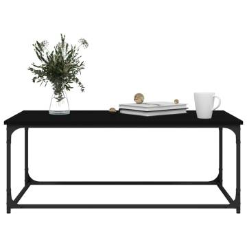 Black Coffee Table 102x50x40 cm - Elegant & Sturdy Design